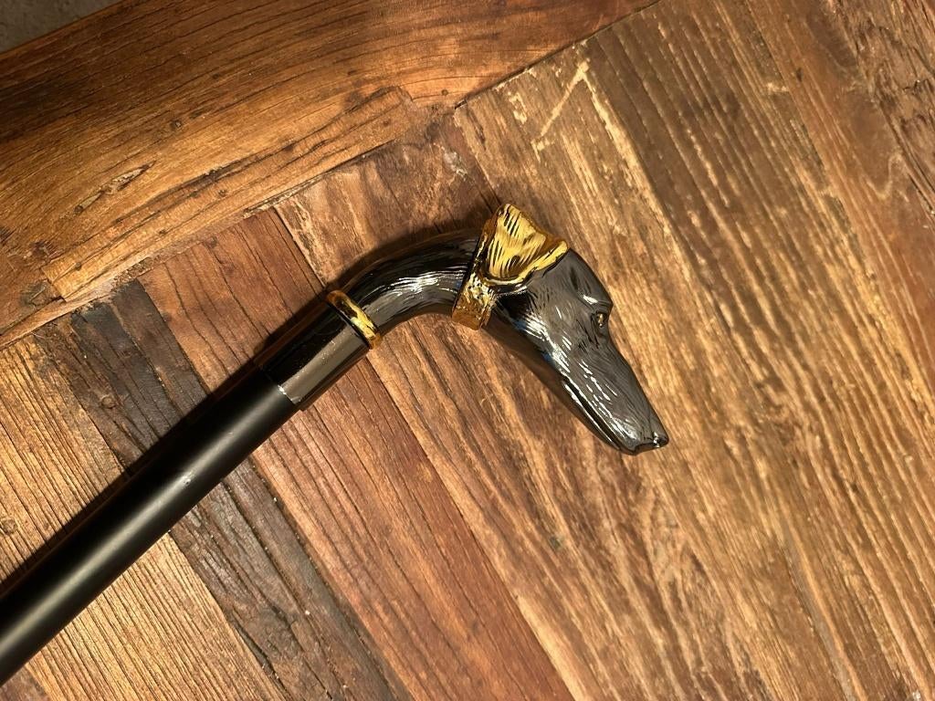 wandelstok met greep windhond hazewindhond, Ophalen of Verzenden