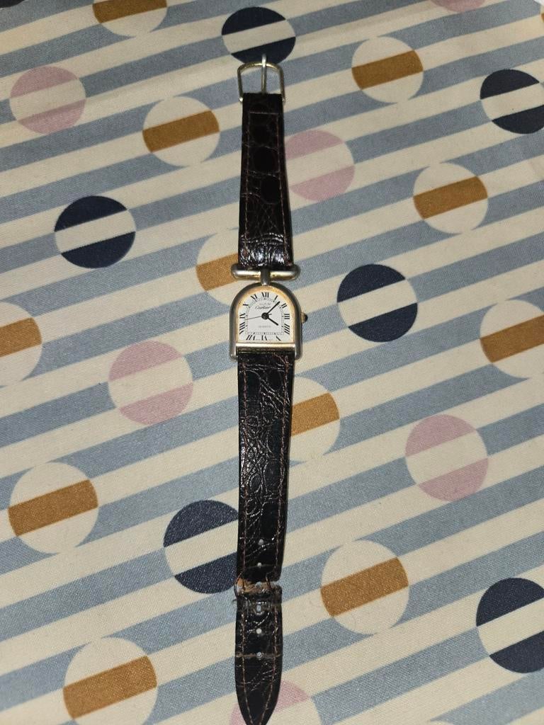 Vintage must de cartier dameshorloge, Sieraden, Tassen en Uiterlijk, Horloges | Dames, Overige merken, Polshorloge, Ophalen of Verzenden
