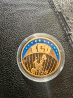 Gouden ECU munt met blauwe emaille en sterren, Postzegels en Munten, Munten | Europa | Euromunten, Overige landen, Losse munt