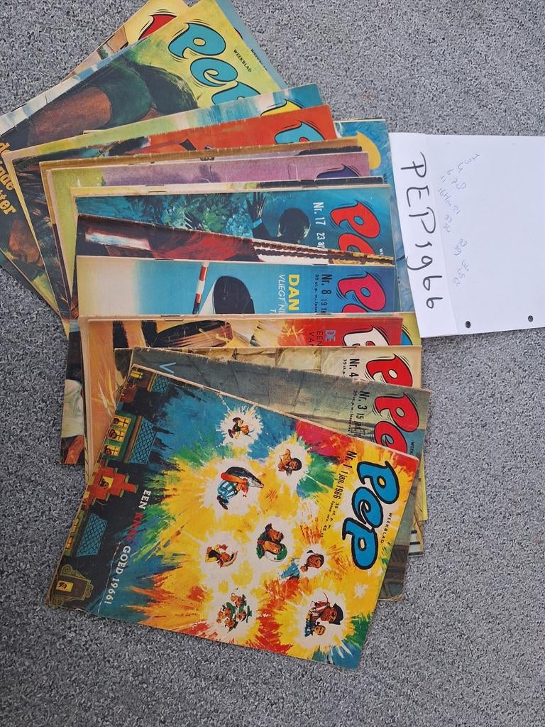 Pep stripbladen 1966, zeer goede staat, Meerdere comics, Ophalen of Verzenden, Zo goed als nieuw, Europa