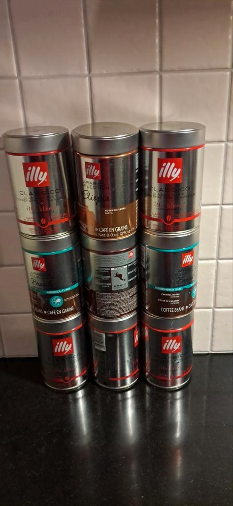 27 Lege Illy Koffieblikken - Ideaal voor Opslag/Decoratie, Verzamelen, Blikken, Gebruikt, Koffie, Overige merken, Ophalen of Verzenden
