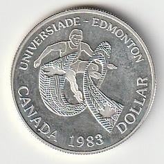 1  dollar  1983  Canada. km. 138   proof/unc, Ophalen of Verzenden, Noord-Amerika, Losse munt, Zilver
