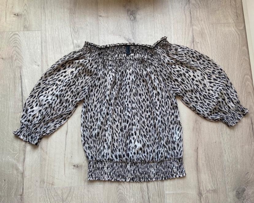 Panter blouse, Ophalen of Verzenden, Zo goed als nieuw, Maat 36 (S), Bruin