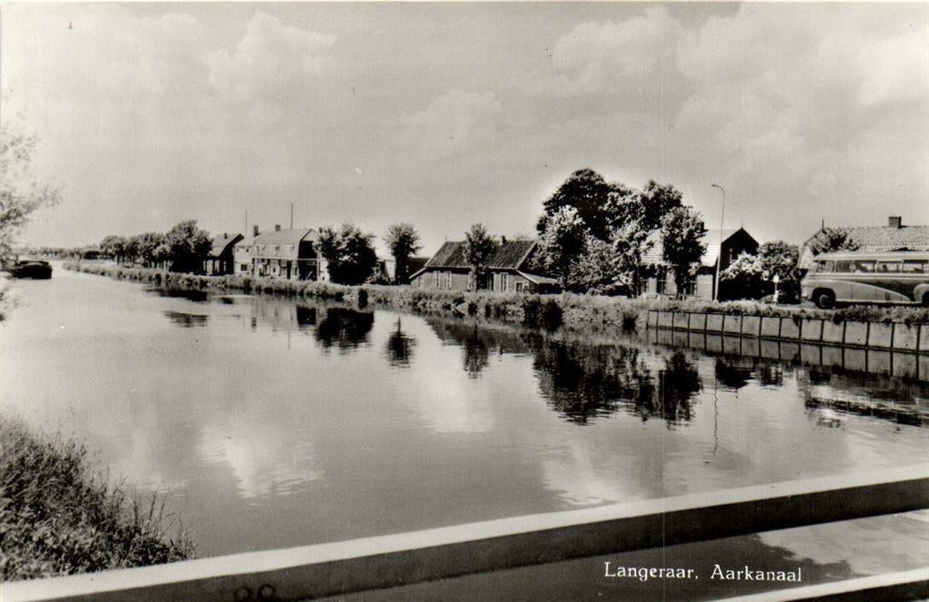 Langeraar, Aarkanaal - bus boot - ongelopen, Verzamelen, Ophalen of Verzenden, Voor 1920, Ongelopen, Zuid-Holland