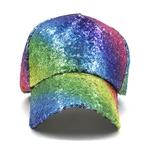 Regenboog paillet pet glitter hoed gay pride heren dames, Verzenden, Nieuw, One size fits all, Pet