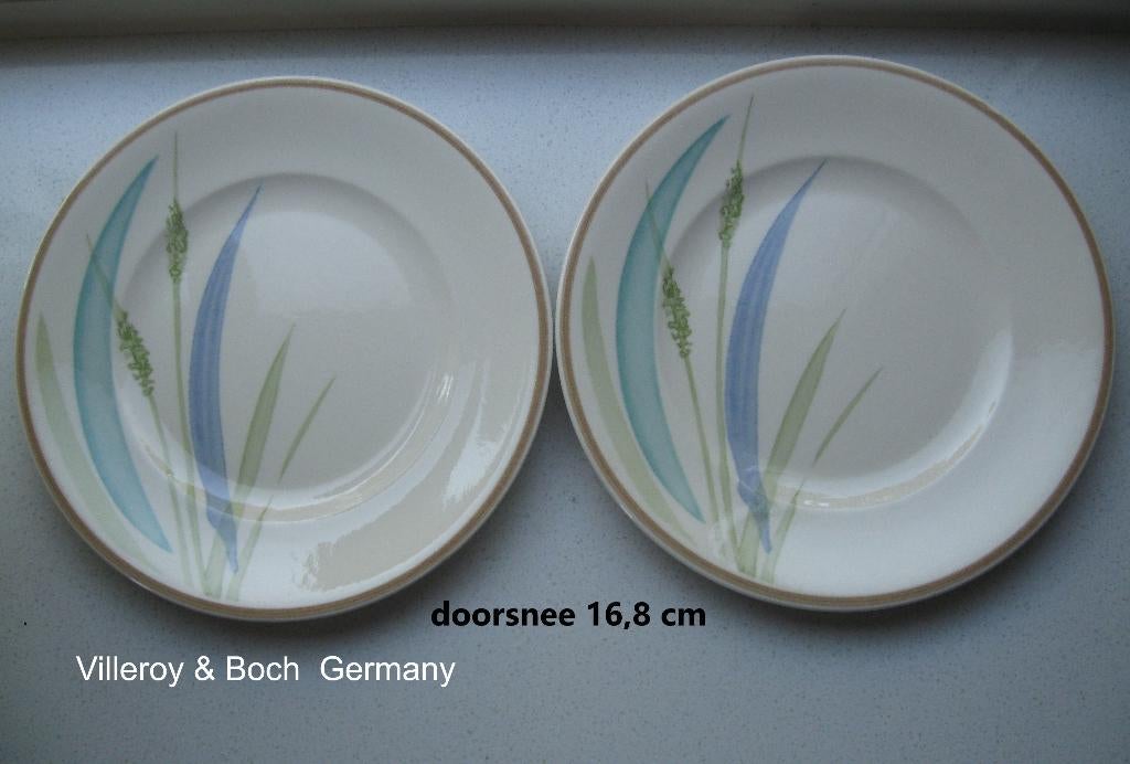 Villeroy & Boch faience taartbordjes gebak- taart bordjes, Ophalen of Verzenden, Zo goed als nieuw, Bord(en), Overige stijlen