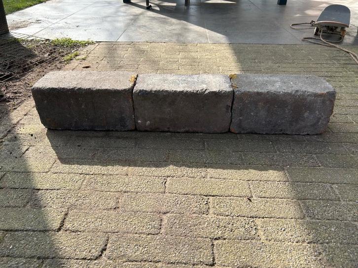 Stapelblokken beton, Tuin en Terras, Tegels en Klinkers, Gebruikt, Overige typen, Beton, Minder dan 5 m², Ophalen