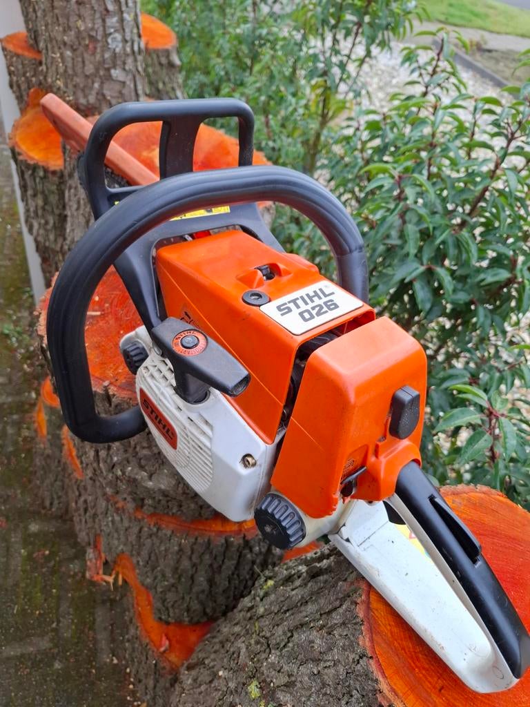 Nette Stihl 026 kettingzaag motorzaag, Ophalen, Gebruikt