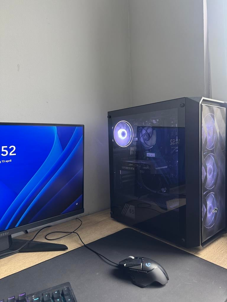 Game pc AMD Ryzen 7 8700F - 32 GB - 1 TB - GeForce RTX 5060, Computers en Software, Met monitor, 32 GB, Ophalen of Verzenden, Zo goed als nieuw