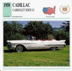 F301 autokaart cadillac cabriolet serie 62, Ophalen of Verzenden, Zo goed als nieuw, Auto's