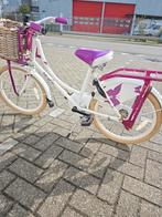 20 inch meisjesfiets paars met mandje -, Gebruikt, Static, Ophalen of Verzenden, Handrem