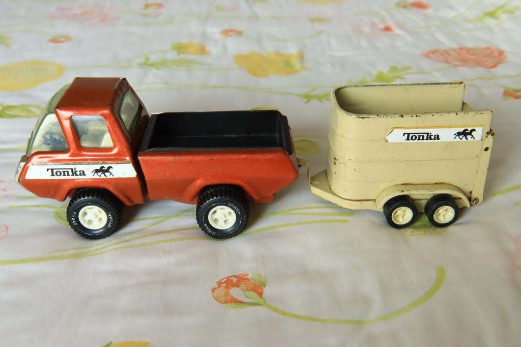 Tonka Pickuptruck met paardentrailer, Verzamelen, Speelgoed, Ophalen, Gebruikt