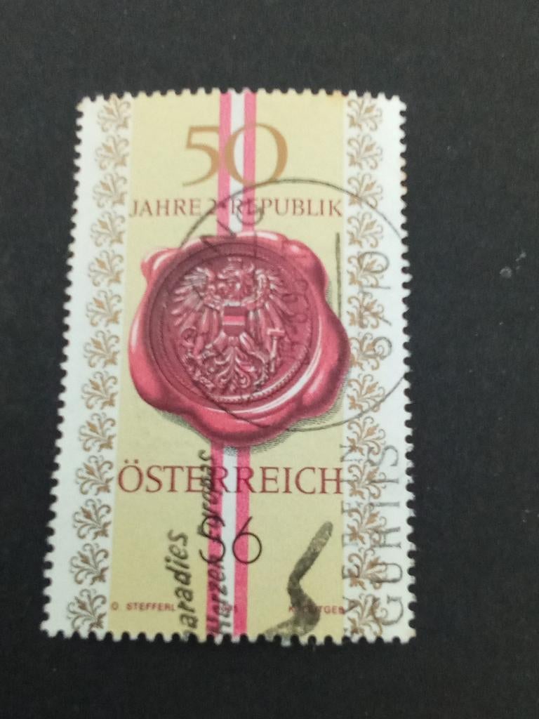 Oostenrijk 50 -  50 jaar Republiek, Verzenden, Gestempeld