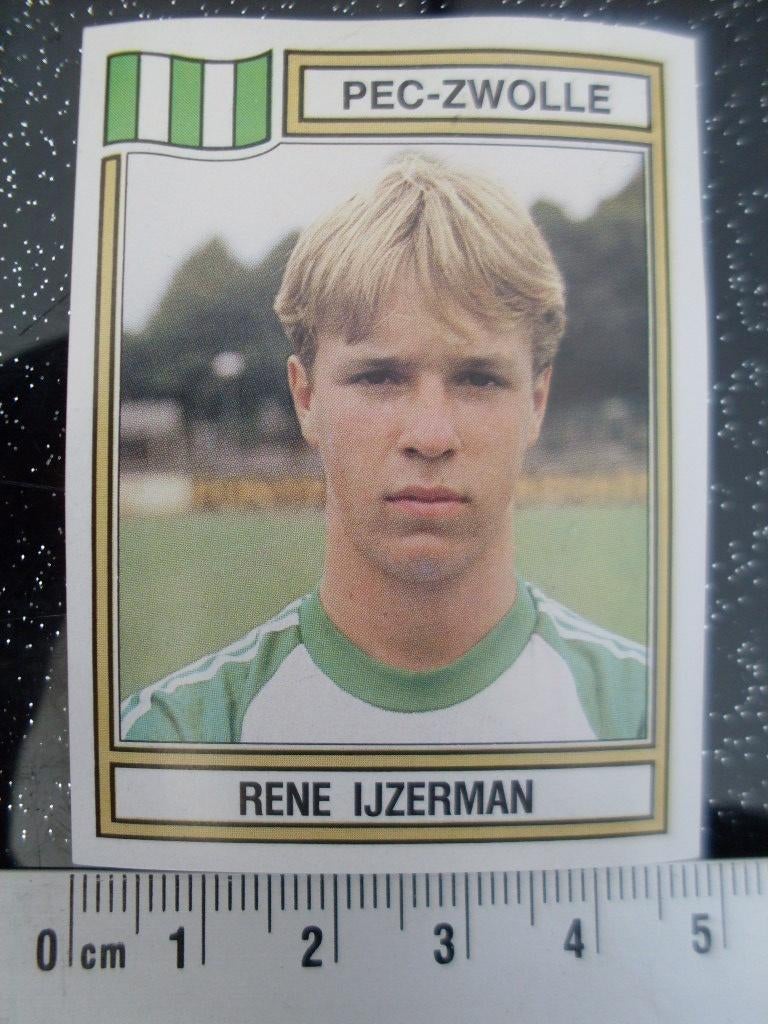 panini sticker voetbal 83 pec zwolle Rene IJzerman nr 214, Verzenden, Zo goed als nieuw, Overige binnenlandse clubs, Poster, Plaatje of Sticker