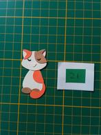 Z1 Stansjes witte lapjes kat met de ogen dicht, Hobby en Vrije tijd, Ophalen of Verzenden, Nieuw, Kerst, Overige typen