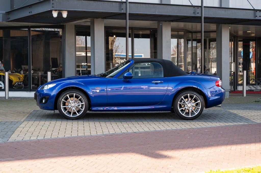 Mazda MX-5 1.8 20th Anniversary (bj 2010), Auto's, Mazda, Gebruikt, Zwart, 4 cilinders, Cabriolet