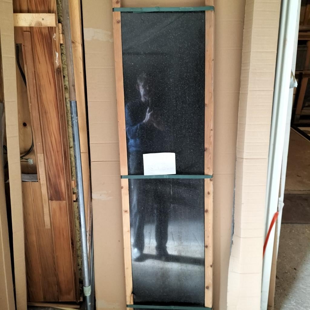 Hardsteen hoogglans plaat - Zwart, 38x152 cm, Ophalen of Verzenden