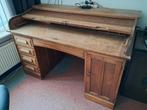 Antiek Eiken Roltop Bureau - Vintage Schrijftafel, Ophalen