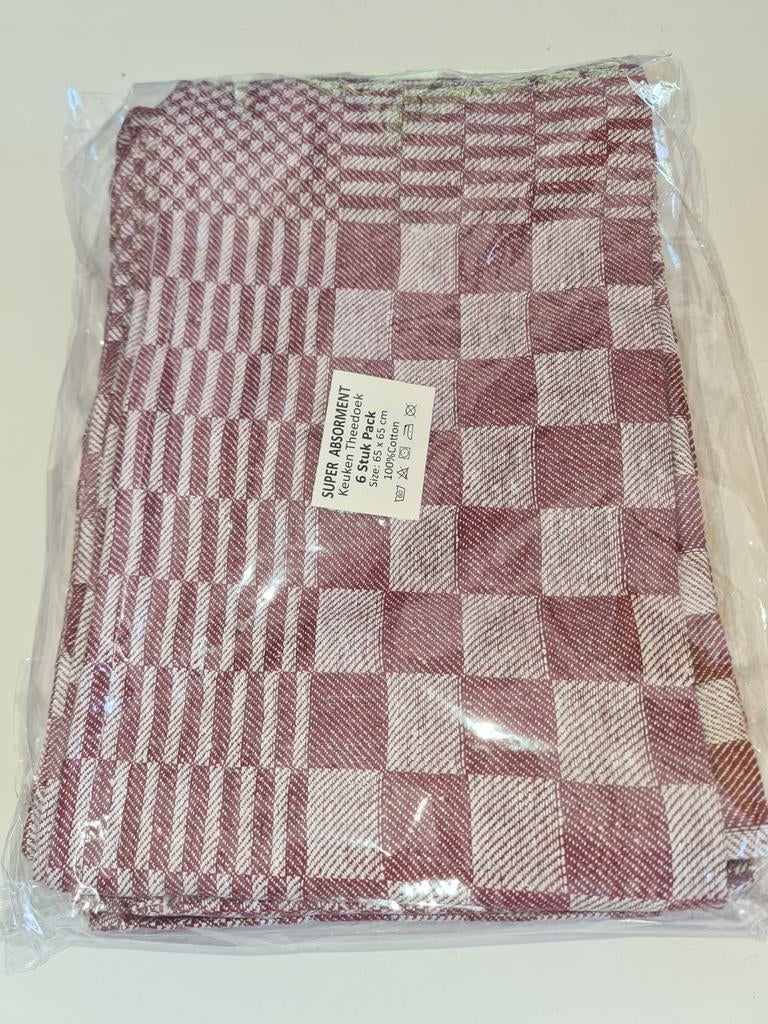 Theedoeken set 6 stuks Nieuw, Huis en Inrichting, Keuken | Textiel, Ophalen of Verzenden, Nieuw, Blauw, Theedoek of Handdoek