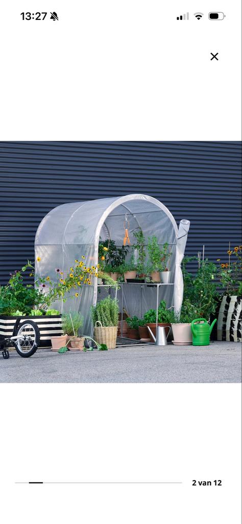 Kweekkas Ikea Asparen, Tuin en Terras, Kassen, Gebruikt, Kweekkas, Staal, Folie, Ophalen