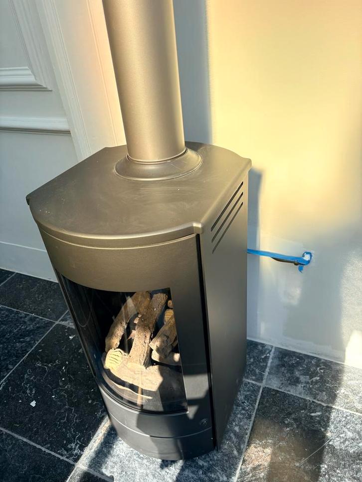 Stijlvolle Vrijstaande Gashaard met Schoorsteen, Huis en Inrichting, Haarden, Gebruikt, Gashaard, Ophalen