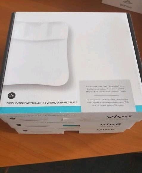 8 ah vivo villeroy en boch porselein borden fondue gourmet, Nieuw, Ophalen of Verzenden, Bord(en), Effen