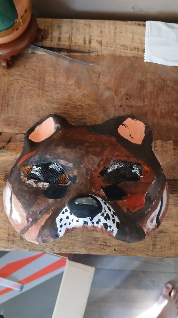 Beer therian masker zelfgemaakt, Ophalen of Verzenden