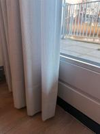 Prachtige lichtgrijze gordijnen met vlinder- en tussenplooi, Ophalen, Zo goed als nieuw, Grijs, 200 cm of meer