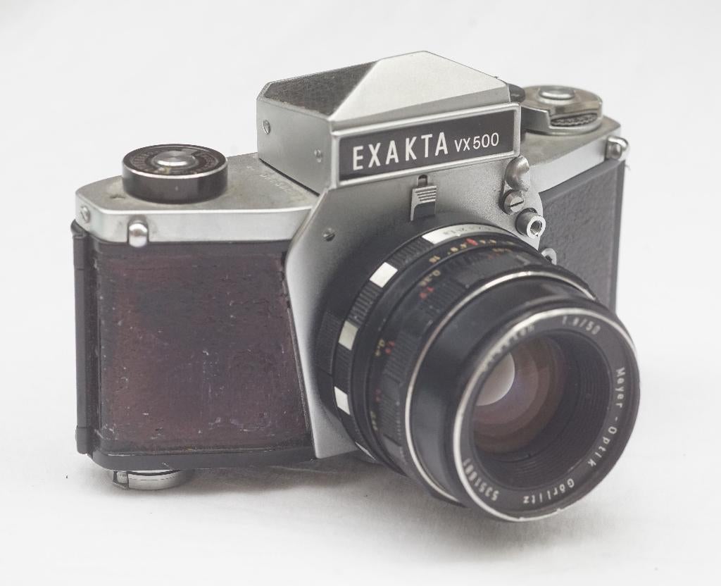 Exakta VX 500 met Meyer Optik Gorlitz Oreston 50mm f1.8, Audio, Tv en Foto, Fotocamera's Analoog, Ophalen of Verzenden, Compact