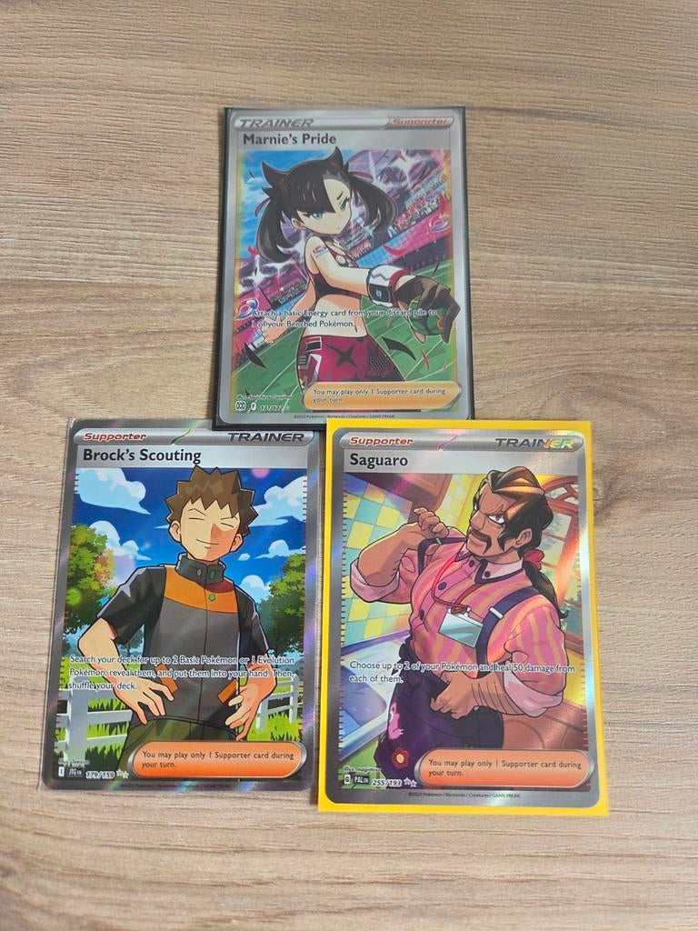 Pokémon trainers Marnie's Pride, Saguaro, Brock's Scouting, Hobby en Vrije tijd, Verzamelkaartspellen | Pokémon, Ophalen of Verzenden