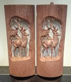 Vintage wanddecoratie herten reliëf - Made in England, Ophalen of Verzenden