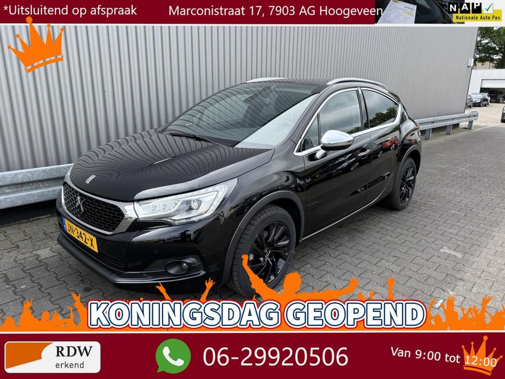 DS DS 4 Crossback 1.2 PureTech Business Clima, Navi, CC, PDC, Auto's, DS, Gebruikt, 1199 cc, Leder en Stof, Zwart