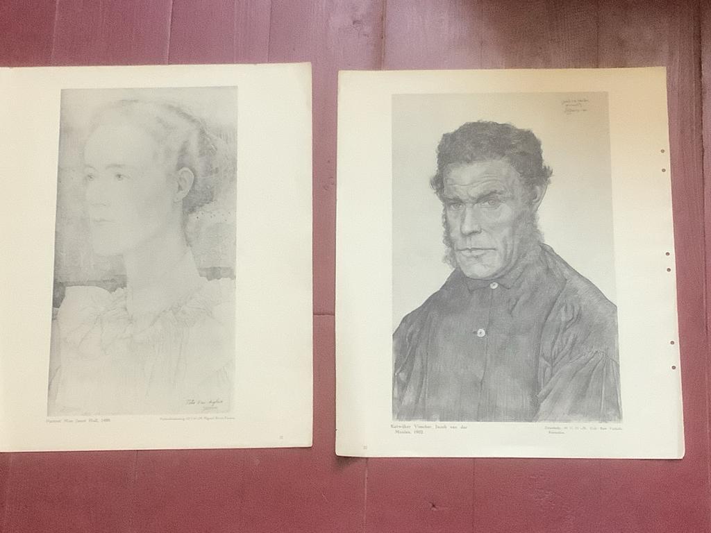 Twee Prenten van Jan Toorop: Visser Jacob & Juffrouw Hall, Antiek en Kunst, Ophalen of Verzenden