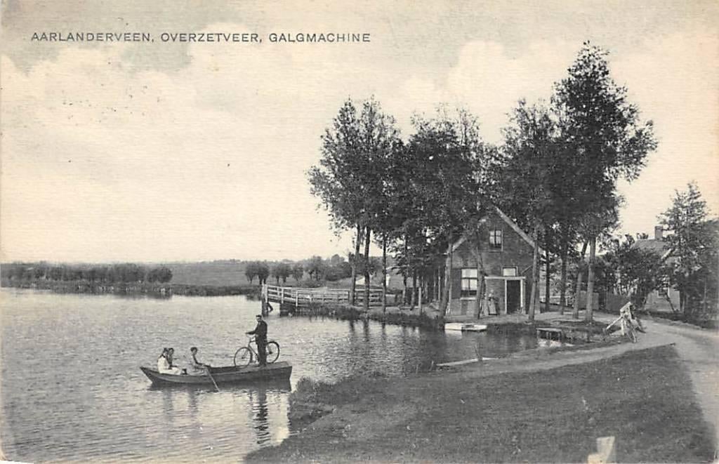 Aarlanderveen Overzet veer Galgmachine 1919 Alphen a/d Rijn, Verzenden, Voor 1920, Gelopen, Zuid-Holland