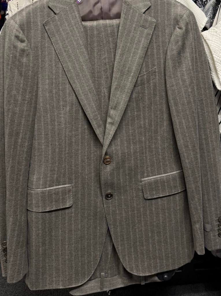 Canali pak, grijs met streep, maat 52, Kleding | Heren, Kostuums en Colberts, Ophalen of Verzenden, Gedragen, Maat 52/54 (L), Grijs