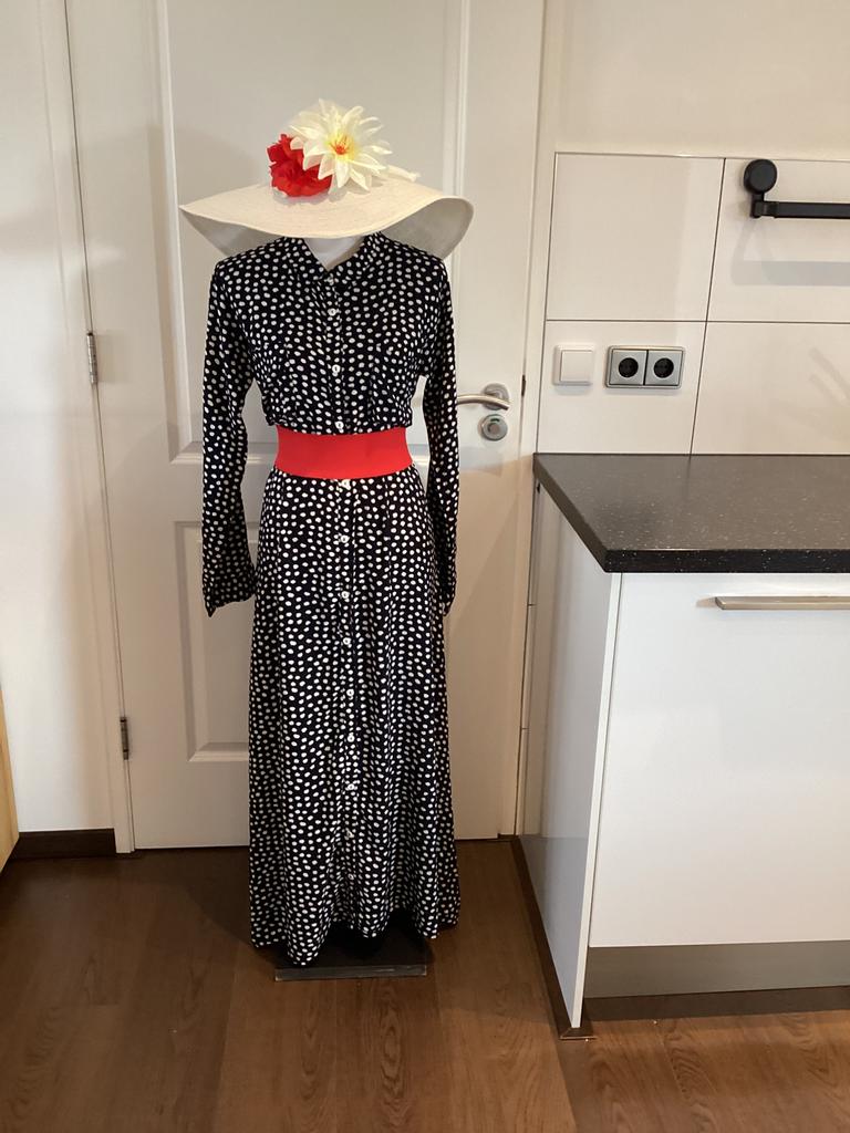 Zomerjurk Polkadot met alles knoopjes maat 36/38, Kleding | Dames, Overige kleuren, Ophalen of Verzenden, Zo goed als nieuw, Maat 36 (S)