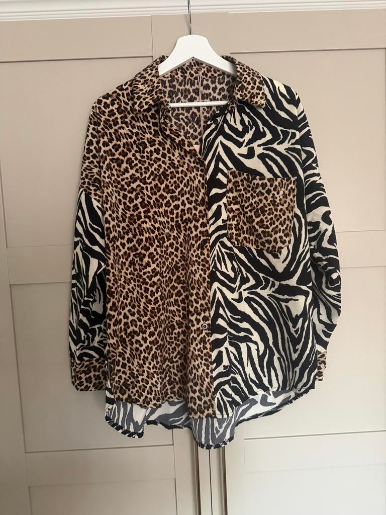 Blouse met dierenprint, Ophalen of Verzenden, Nieuw, Maat 38/40 (M), Overige kleuren