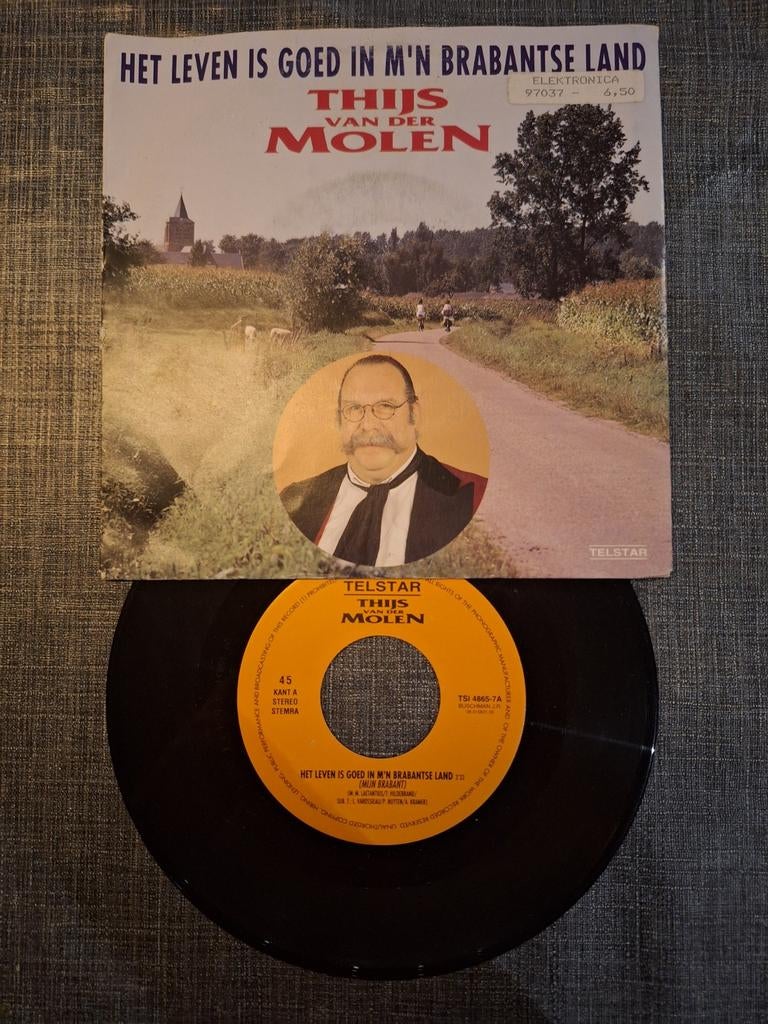 Thijs van der Molen - 't Leven is Goed in m'n Brabantse Land, Gebruikt, 7 inch, Single, Ophalen of Verzenden