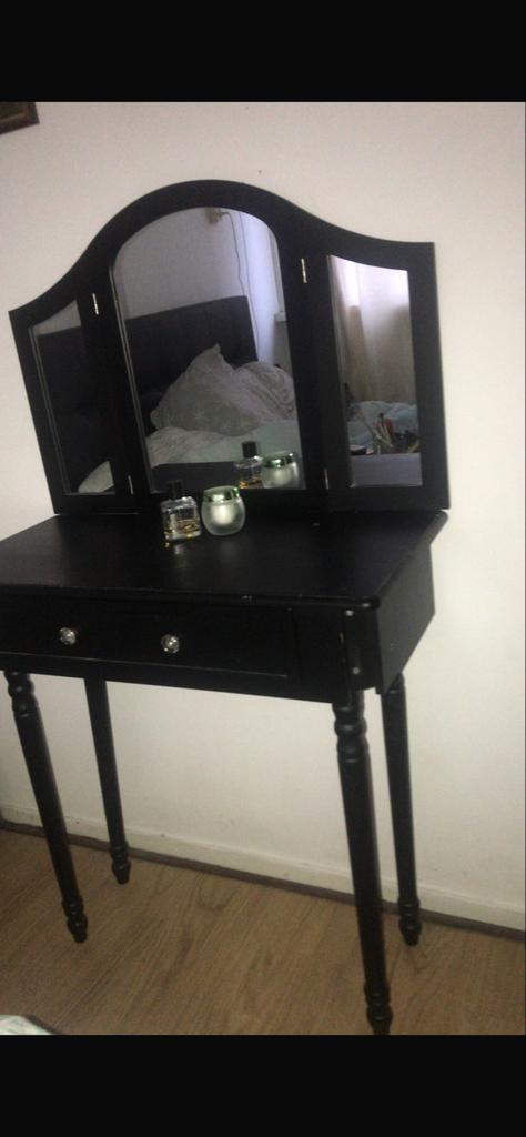 Chique kaptafel met spiegel - Z.S.M. ophalen!, Gebruikt, 150 tot 200 cm, Hout, Chique