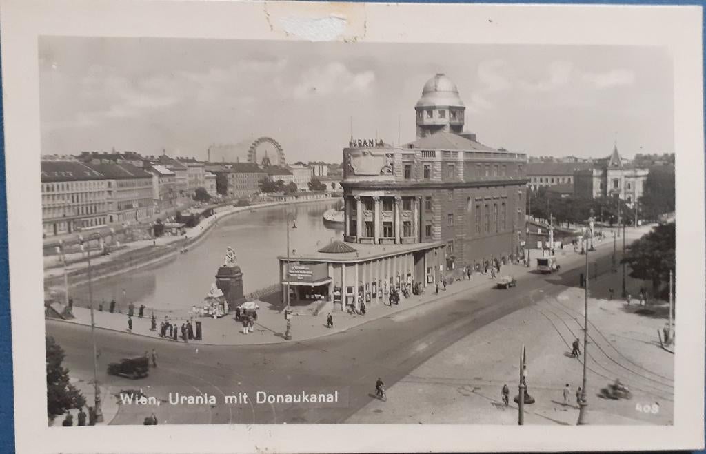 Ansichtkaart Oostenrijk Wenen Urania mit Donaukanal, Ophalen of Verzenden, 1940 tot 1960, Ongelopen, Oostenrijk
