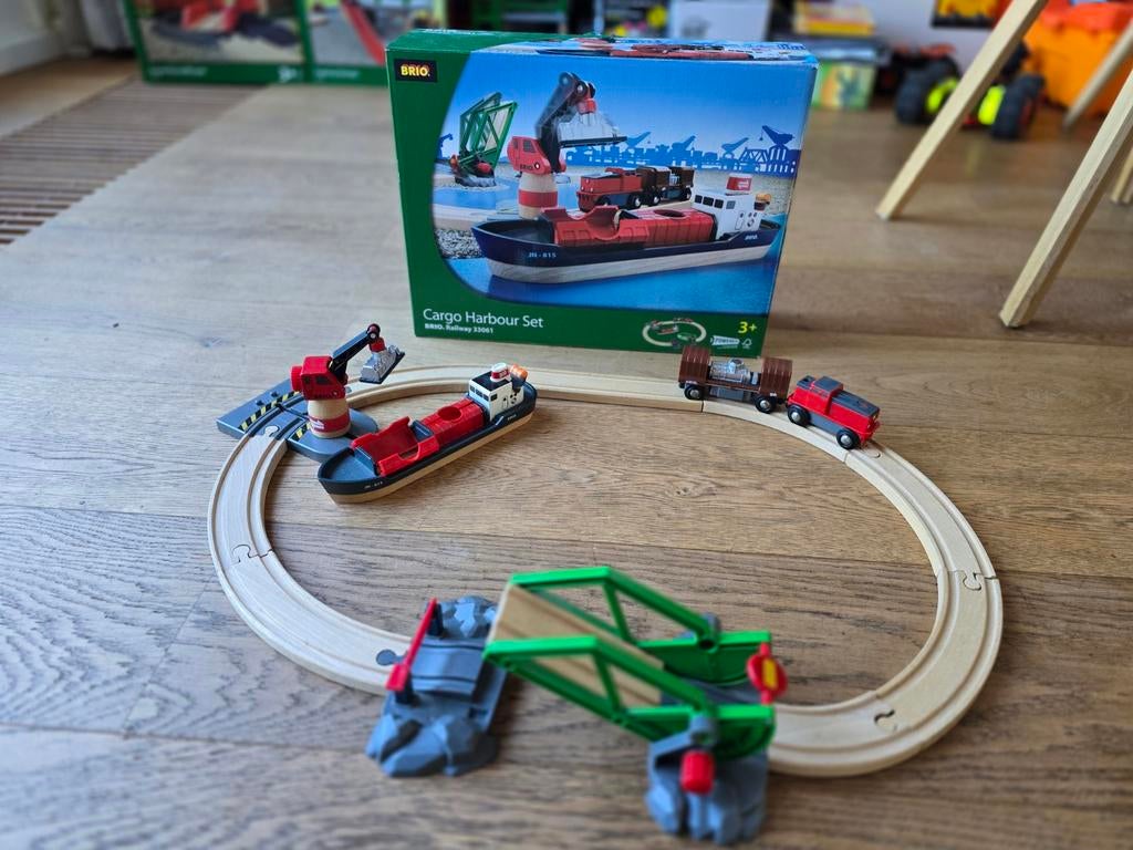 Brio 33061 Cargo Harbour Set - Complete Set!, Kinderen en Baby's, Speelgoed | Houten speelgoed, Ophalen of Verzenden, Gebruikt