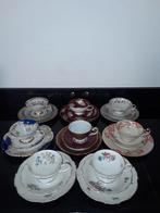 8 Antieke verschillende 1pers ontbijt/gebakserviesjes, Verzenden