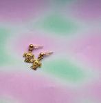 Gouden schildpad oorbellen, Overige materialen, Nieuw, Ophalen of Verzenden, Knopjes of Stekers