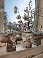 Decoratie vensterbank, tafel. Kronen, grote Glazen Pot, Ophalen, Zo goed als nieuw