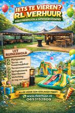 Party en springkussen verhuur, Tuin en Terras, Ophalen, Zo goed als nieuw, Minder dan 5 meter