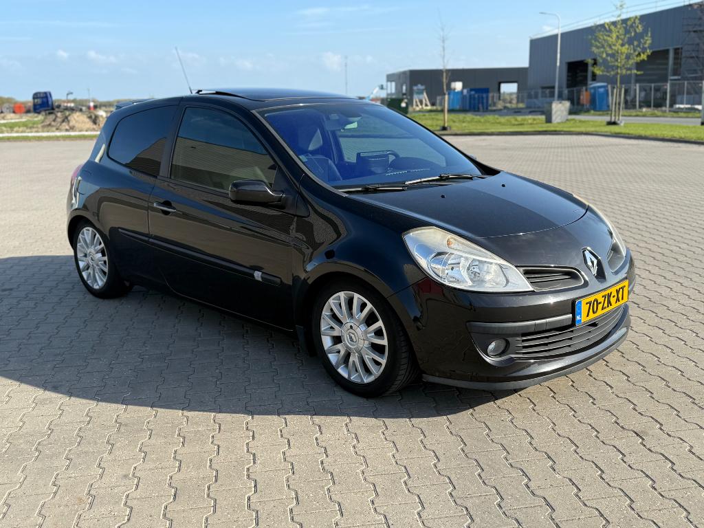 Renault Clio 1.2 TCE 3-DRS 2008 Zwart, Auto's, Voorwielaandrijving, 535 kg, Zwart, 4 cilinders