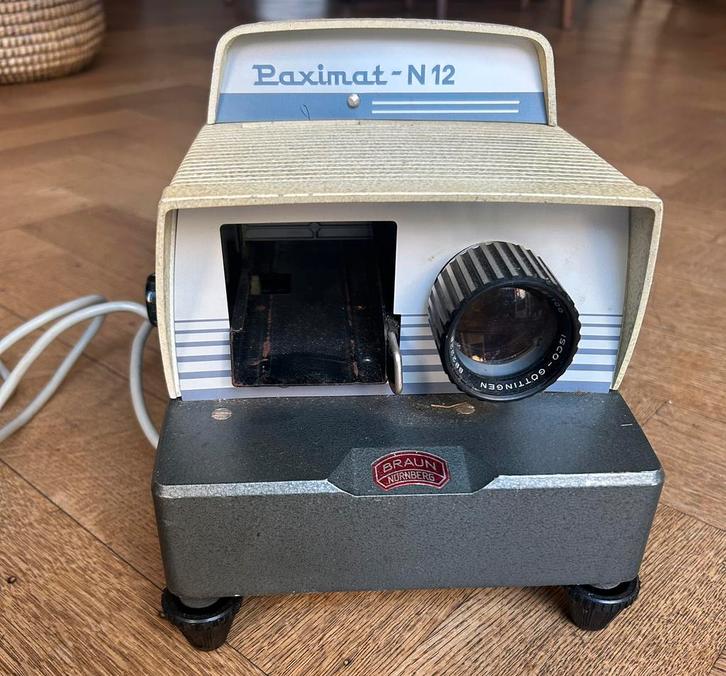 Vintage Braun Paximat-N 12 Diaprojector, Audio, Tv en Foto, Diaprojectors, Gebruikt, Ophalen of Verzenden