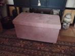 roze velours opberg kist, Minder dan 50 cm, 50 tot 100 cm, Ophalen of Verzenden, Zo goed als nieuw