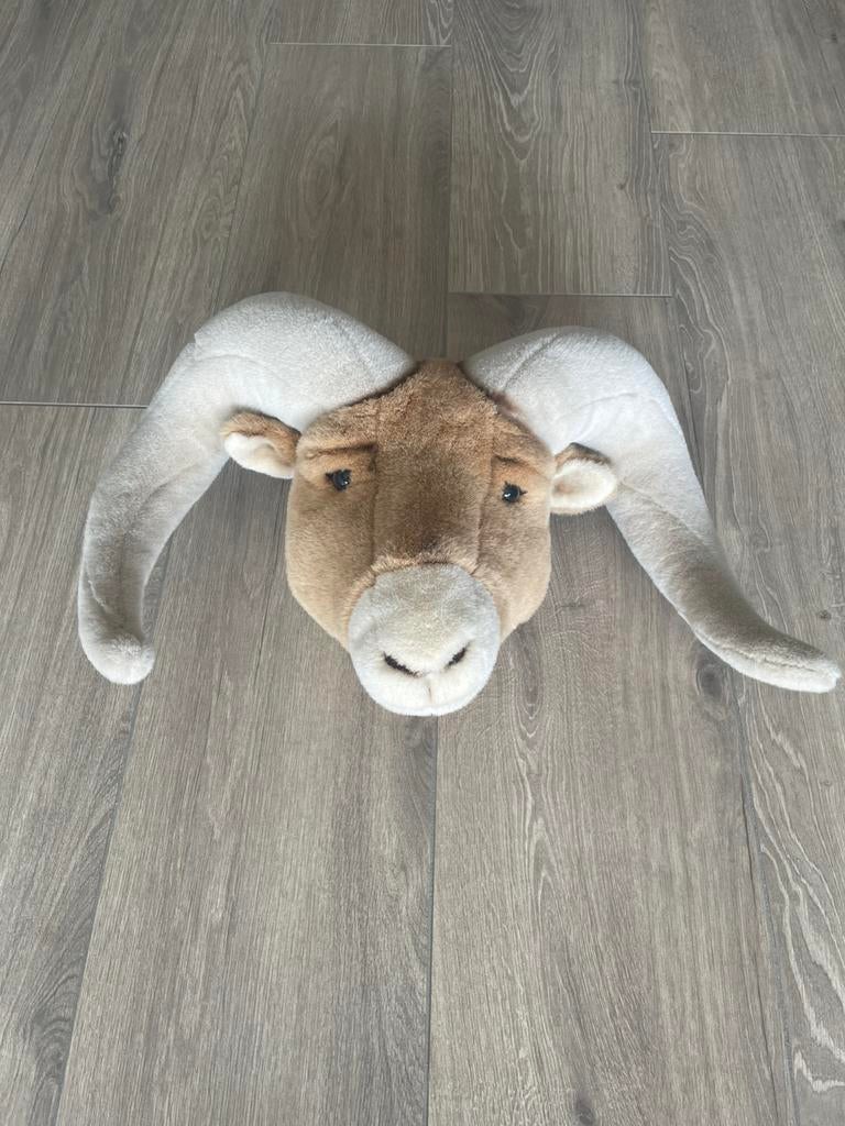Grote dieren (ram) kop - knuffel voor aan de muur, Ophalen, Zo goed als nieuw