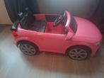 Roze Audi kinderauto - Elektrisch, Ophalen of Verzenden, Gebruikt, Loopvoertuig